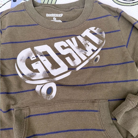 Healthtex Kids Olive and Navy Go Skate Hoodie - Picture 1 of 2